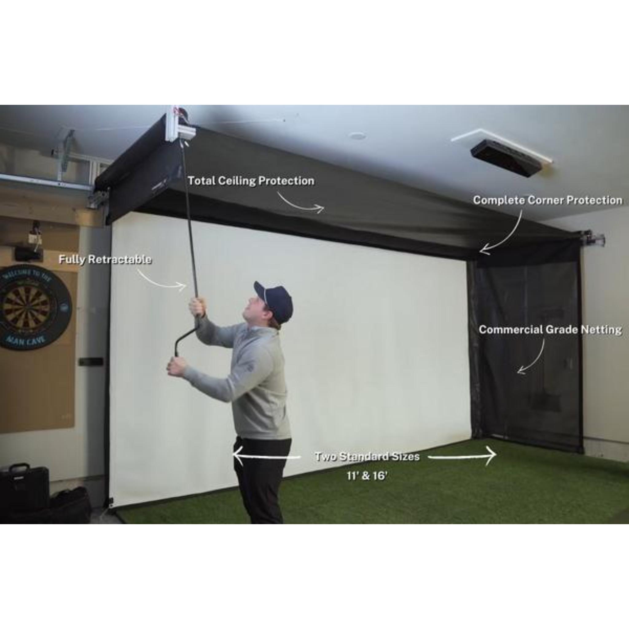 The SportScreen Vanish 11 Retractable Golf Enclosure