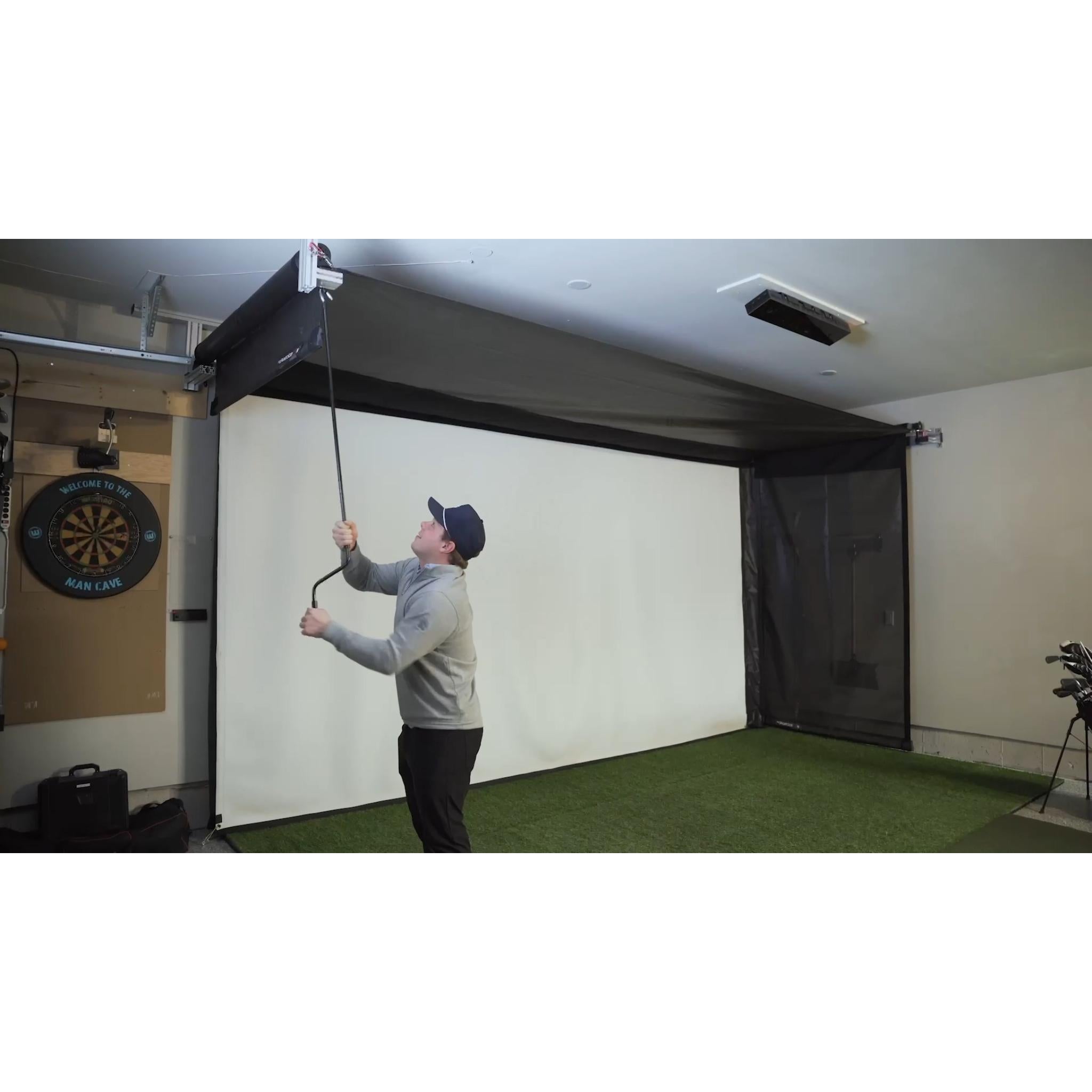 The SportScreen Vanish 16H Retractable Golf Enclosure