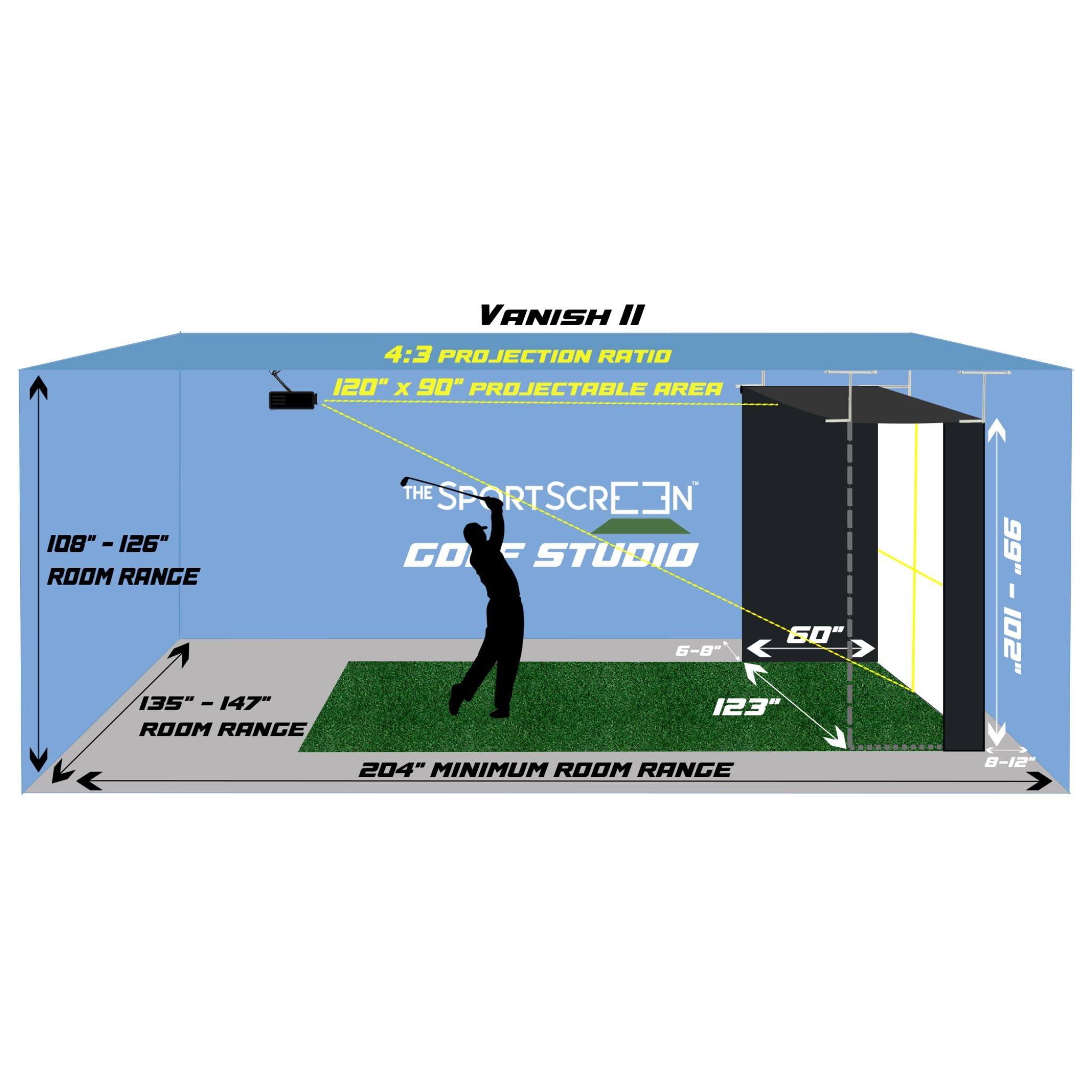 The SportScreen Vanish 11 Retractable Golf Enclosure